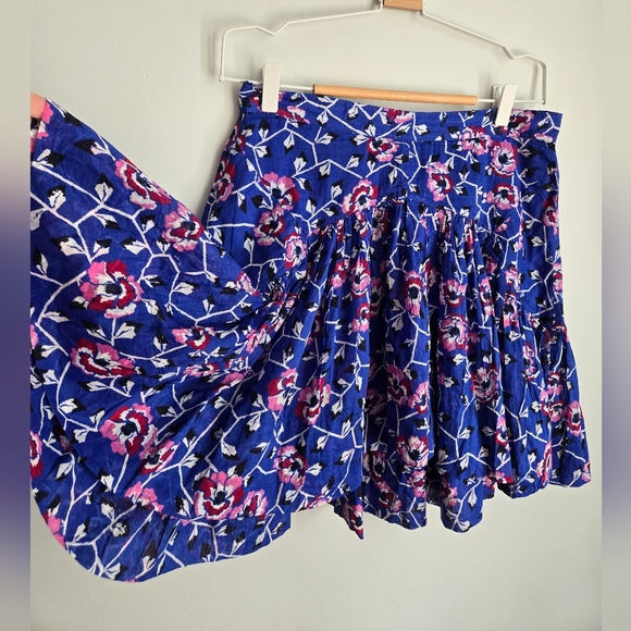 ISABEL MARANT Floral Blue and Pink Skirt - Picture 2 of 9